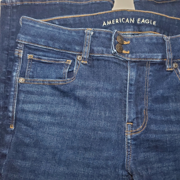 American Eagle Low Rise Kick Boot Stretch Jean Size 12 - Picture 3 of 11